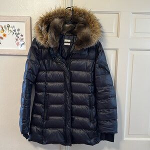 Urban Outfitters S13 Puffer Fur Down Coat Detachable Hoot Black M